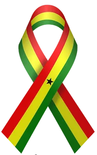 Ghana flag as a ribbon